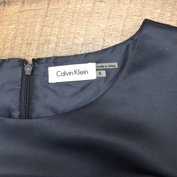 Calvin Klein Midi Dress Blue Silver Sequin - Picture 4 of 8